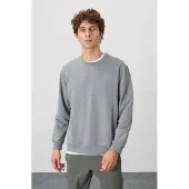 Tommy Life Heren Effen Rundhals Sweatshirt