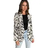 Ax Paris Dames/Dames Brush Stroke Blazer (Crème/Zwart)