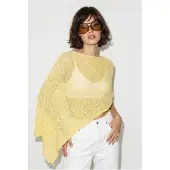 Bianco Dames Gebreide Cut-Out Strandcover-up