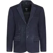 Infinity Leather Heren Italiaanse marineblauwe leren blazerjas - Hol