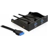 DeLOCK USB 3.0 Front Panel 2 Port with internal 19 Pin USB 3.0 Pin Header