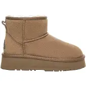 EVER AU Dames Mini Classic Koe Suède Boots (Kastanje)