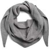 Pieces Pckomma Rib Groot Driehook Sjaal Dames Grijs ONE SIZE