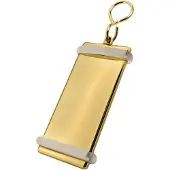 Combicraft blanco messing hotel sleutelhanger Montparnasse 33x77mm - per 1 stuk