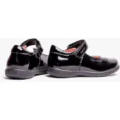 Geox NAIMARA G A Meisjes Leren Klittenbandschoen School Patent Zwart