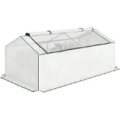 Outsunny Kas-Metaal, PE-180L x 90B x 70H cm-Wit