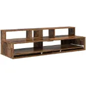 vidaXL studiobureau Oud hout 130 x 42,5 x 36 cm Bewerkt hout