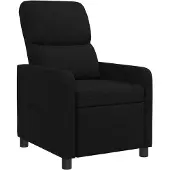 vidaXL Recliner Zwart Polyester
