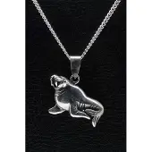MOOYE ® - Collectie Zilveren Walrus ketting hanger