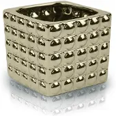 Polnix Gouden Keramische Pot met Glazuur, 14 x 13 cm
