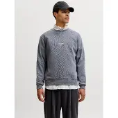 Jack & Jones Sweatshirt 'JJESoho' basaltgrijs / wit