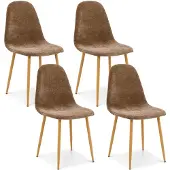 Idimex Eetkamerstoelen PUNTA, set van 4 – donkerbruin