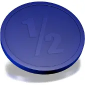 Combicraft Plastic 1/2 Consumptiemunten Donker Blauw - Ø29mm - 250 stuks