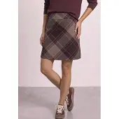 Street One Dames Minirok met ruitjespatroon - Rood - 32