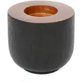 Bazar Bizar Kandelaar Bondii | hout naturel 8x8x8 cm kandelaars | NADUVI