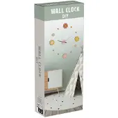 Koopman kinderklok 3D stickers wandklok multicolor decoratie.
