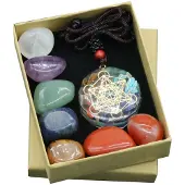 Semoic Zeven Chakra Set Natuurlijke Aura Gemengde Kristallen Home D
