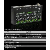 TAUOH Mini-audiomixer met 6 stereokanalen, DC5V-microfoonbediening voor professionals en beginners (EU)