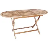 Syfax Opklapbare tuintafel, naturel, 160 x 80 x 76 cm, massief teakhout