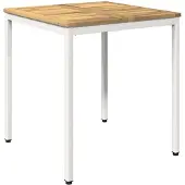 Syfax Tuintafel, wit, 70 x 68,5 x 75 cm, massief acaciahout