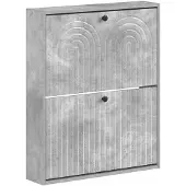 vidaXL Wandgemonteerde Schoenenkast ALKMAAR 71 x 17 x 86 cm Betongrijs