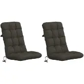 vidaXL 2-delige hoogrugkussen VIANEN 2 pcs 100% Polyester Antraciet