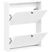 vidaXL Wandgemonteerde Schoenenkast ALKMAAR 71 x 17 x 86 cm Wit