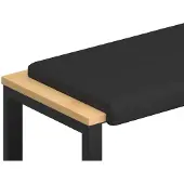 vidaXL Bankkussen Microvezel Zwart Diepte 35 cm