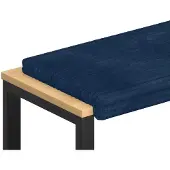 vidaXL Bankkussen Pluche Corduroy Marineblauw Diepte 35 cm