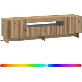vidaXL LED tv-meubel EDE 153 x 35 x 43 cm Artisanaal eiken
