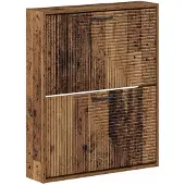 vidaXL Wandgemonteerde Schoenenkast HAARLEM 71 x 17 x 86 cm Oud hout