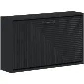 vidaXL Wandgemonteerde Schoenenkast HAARLEM 71 x 17 x 43 cm Zwart