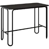 vidaXL Eettafel, 100 x 50 x 75 cm, houtvezel, zwart, rechthoekig