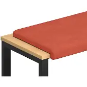vidaXL - Bankkussen - corduroy - Rood - Oranje - Diepte - 35 - cm