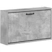 vidaXL Wandgemonteerde Schoenenkast HAARLEM 71 x 17 x 43 cm Betongrijs