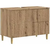 vidaXL 2-delige badkamerset, kastjes, model DELFT, artisan eikenhout