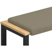 vidaXL Bankkussen Textured Velvet Kaki Diepte 35 cm