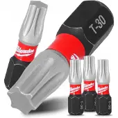 Milwaukee 3x TX30 Impact Bit 25mm Magnetische Schroefbit Torx