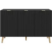 En.casa Sideboard Nand dressoir met 3 deuren 120x40x76 cm zwart []