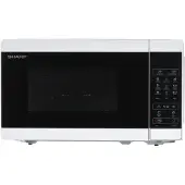 Sharp YC-MG02E-S Magnetron met grillfunctie (Magnetron: 800W, Grill: 1000W, 11 vermogensniveaus, zilverkleurig)
