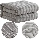 Fitizzio Luxe Plaid 160x200cm - Zacht 3D Bubble Design - Lichtgrijs