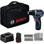 Bosch Gsr 12v-32 + 2 Bat 2.0+ 24 Ac+ Mal Lona Elektrische Schroevendraaier