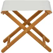 vidaXL Ligstoel, 2 stuks, massief eucalyptus hout, crème kleur