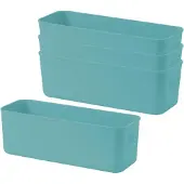 Sonstiges Opbergboxen met handgrepen, 4 stuks, lichtgroen, kunststof, stapelbaar