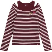 We fashion Shirt wijnrood / wit