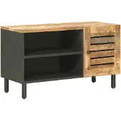 vidaXL Opbergkasten Naturel 80 x 33 x 46 cm Massief Mango Hout