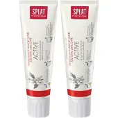 Splat Active 2-pack - Tandpasta - Glazuurbescherming, Remineralisatie, Zonder SLES