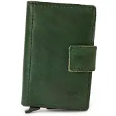 Bear design Pip CL15254 pasjeshouder - Green – Van leer – Pip CL15254 is een compacte pasjeshouder voor wie vooral betaalpassen gebruikt en geen grote portemonnee mee wil nemen