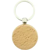 Combicraft Blanco houten sleutelhanger cirkel 40x40mm - verpakking 25 stuks
