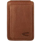 Camel active Leren kaarthoes Thunder Magnetic Flip Wallet Cognac bruine